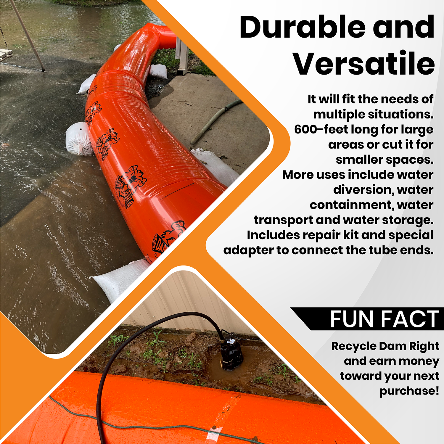 Durable and versatile flood prevention
